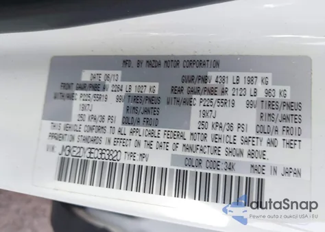 2014 Mazda Cx-5 Gt z USA, uszkodzony, nr VIN JM3KE2DY3E0363820